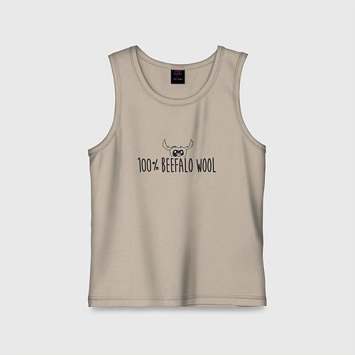 Детская майка Стопроцентная шесть бифало / Миндальный – фото 1