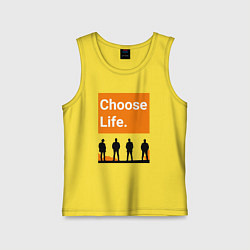 Майка детская хлопок Choose Life, цвет: желтый
