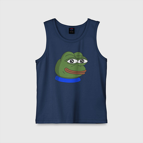 Детская майка Лягушонок Пепе / Тёмно-синий – фото 1
