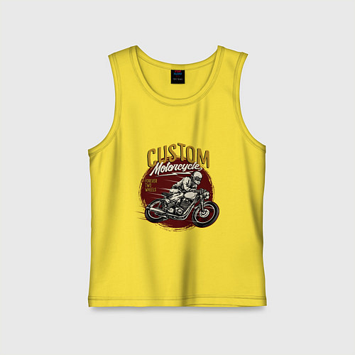 Детская майка Ретро мотоцикл / Желтый – фото 1