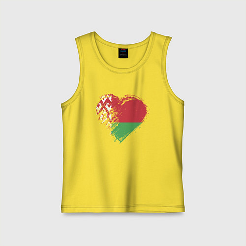 Детская майка Сердце Беларуси / Желтый – фото 1