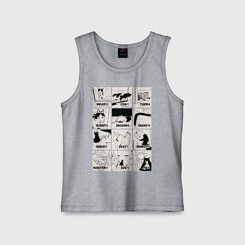 Детская майка Какой ты кот сегодня год / Меланж – фото 1