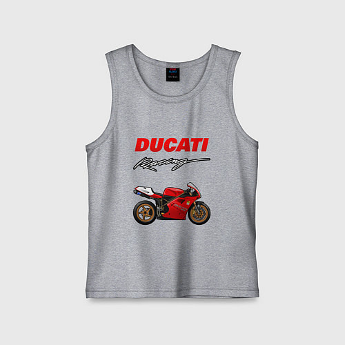 Детская майка DUCATI ДУКАТИ MOTOSPORT / Меланж – фото 1