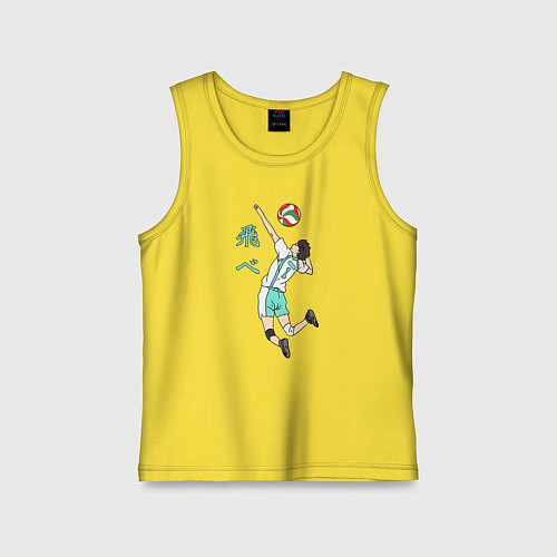 Детская майка Тоору Ойкава Haikyuu!! / Желтый – фото 1