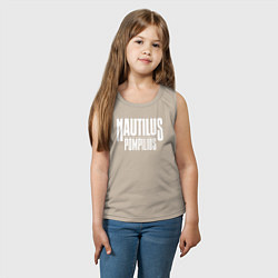 Майка детская хлопок Nautilus Pompilius логотип, цвет: миндальный — фото 2