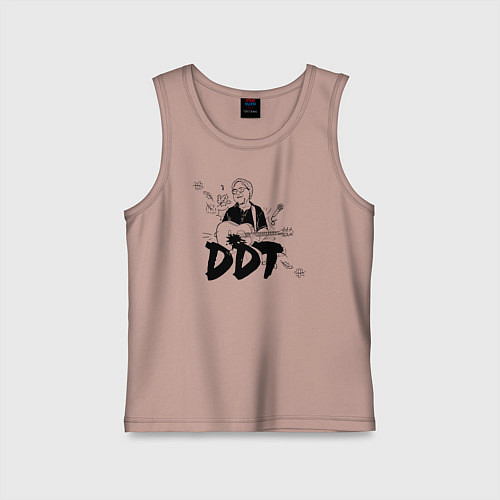 Детская майка DDT Юрий Шевчук / Пыльно-розовый – фото 1