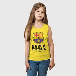 Майка детская хлопок Barcelona Football Club, цвет: желтый — фото 2