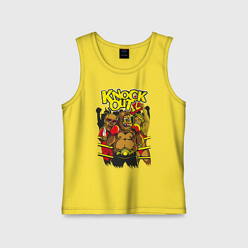 Детская майка Горилла боксёр / Желтый – фото 1