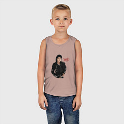 Майка детская хлопок BAD Майкл Джексон, цвет: пыльно-розовый — фото 2