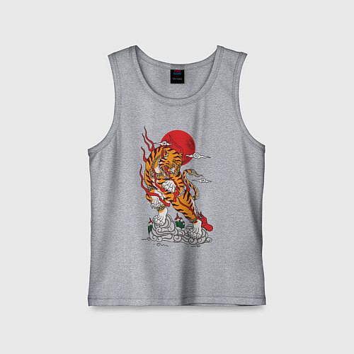 Детская майка Тигр / Меланж – фото 1