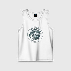 Майка детская хлопок Охотник на щуку, цвет: белый