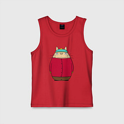 Майка детская хлопок Totoro Cartman, цвет: красный