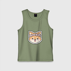 Майка детская хлопок Тарумару, цвет: авокадо