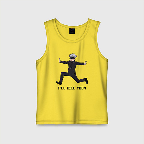 Детская майка Околдованный Годжо / Желтый – фото 1