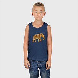 Майка детская хлопок Тигровый слон, цвет: тёмно-синий — фото 2