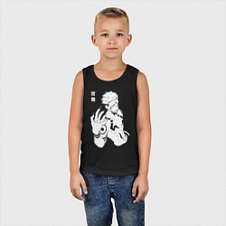 Майка детская хлопок Рёмен Сукуна Магическая битва, цвет: черный — фото 2