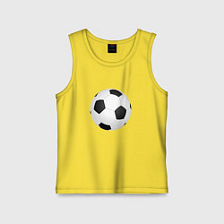 Майка детская хлопок Футбольный мяч, цвет: желтый