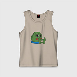 Майка детская хлопок Pepe love пепе лов, цвет: миндальный