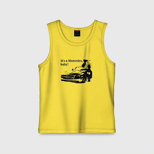 Детская майка Это Мерседес, детка! / Желтый – фото 1