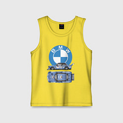 Майка детская хлопок BMW Motorsport Retro, Germany, цвет: желтый