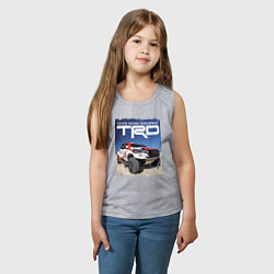 Майка детская хлопок Toyota Racing Development, desert, цвет: меланж — фото 2