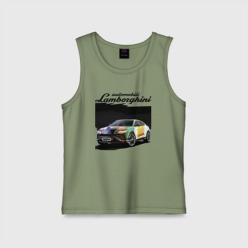 Детская майка Lamborghini Urus - это очень круто! / Авокадо – фото 1