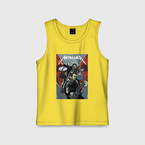 Детская майка Metallica - cool dudes! / Желтый – фото 1