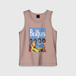 Майка детская хлопок The Beatles - world legend!, цвет: пыльно-розовый