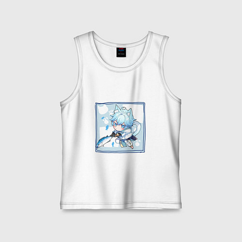 Детская майка Котик Чун Юй в деле / Белый – фото 1