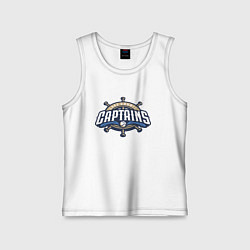 Майка детская хлопок Lake County Captains - baseball team, цвет: белый