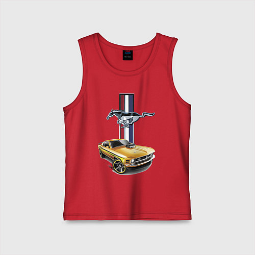 Детская майка Mustang motorsport / Красный – фото 1