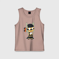 Майка детская хлопок Shadow Shaman Chibi, цвет: пыльно-розовый