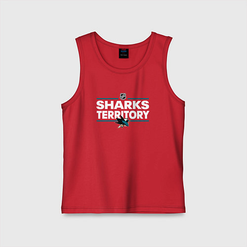 Детская майка SHARKS TERRITORY САН-ХОСЕ ШАРКС / Красный – фото 1
