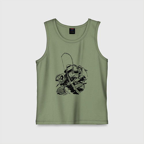 Детская майка Ловля окуня / Авокадо – фото 1