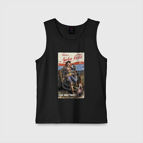 Детская майка Nuka Cola - raid your first! / Черный – фото 1