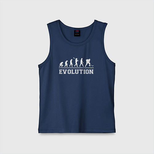 Детская майка HOCKEY EVOLUTION ХОККЕЙ ЭВОЛЮЦИЯ / Тёмно-синий – фото 1
