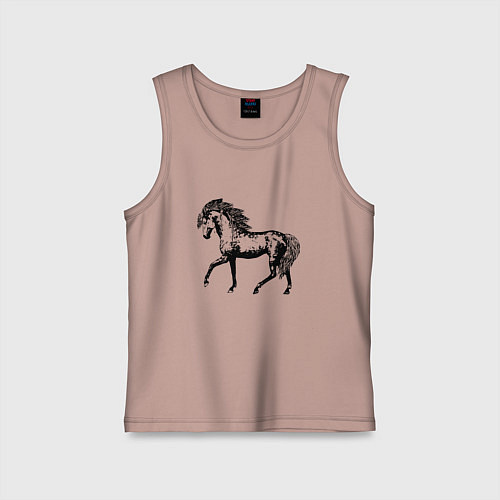 Детская майка Мустанг Лошадь / Пыльно-розовый – фото 1