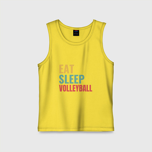 Детская майка Eat - Sleep - Volleyball / Желтый – фото 1