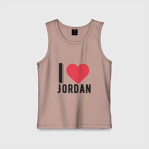 Детская майка I Love Jordan / Пыльно-розовый – фото 1