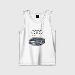 Майка детская хлопок Audi Concept, цвет: белый