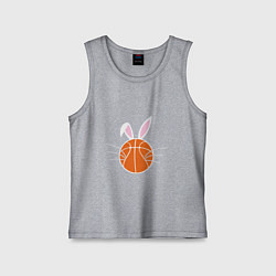 Майка детская хлопок Basketball Bunny, цвет: меланж