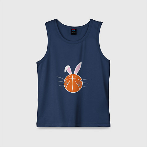 Детская майка Basketball Bunny / Тёмно-синий – фото 1