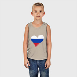 Майка детская хлопок Russian Heart, цвет: миндальный — фото 2