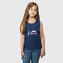 Майка детская хлопок Пульс России, цвет: тёмно-синий — фото 2