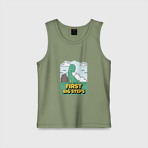 Детская майка БРОНТОЗАВРИК МАЛЫШ / Авокадо – фото 1