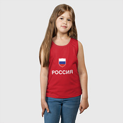Майка детская хлопок Моя Россия, цвет: красный — фото 2