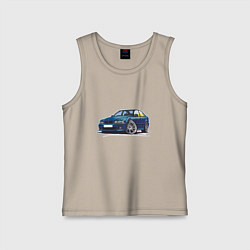 Майка детская хлопок BMW Blue, цвет: миндальный