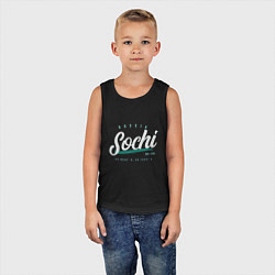 Майка детская хлопок Россия - Сочи, цвет: черный — фото 2