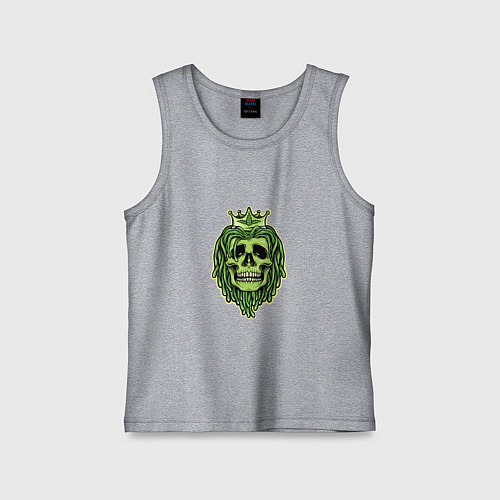 Детская майка Green Skull / Меланж – фото 1