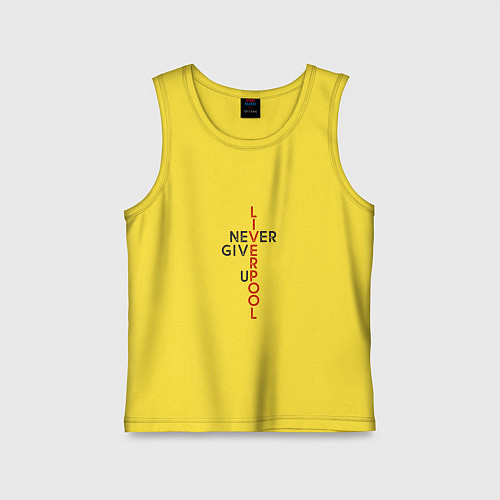 Детская майка Liverpool - Never Give Up / Желтый – фото 1
